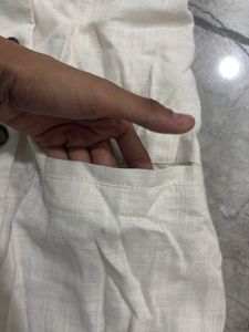 Cream Button-Up Mini Dress
