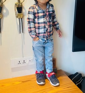 1-2 yrs boy shirt and jeans combo