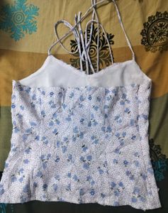 Chic Floral Halter Neck Top