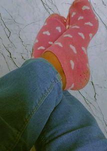 Funky Pink Cloud Socks