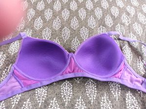 Purple Lace Trim Bra
