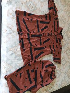 Stylish Printed Two-Piece Set