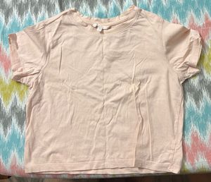 Soft Pink Crew Neck T-Shirt