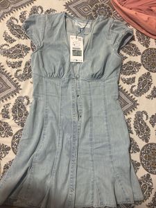 Zara denim mini dress