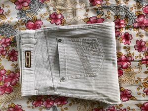 Off White Formal Pant With Linings