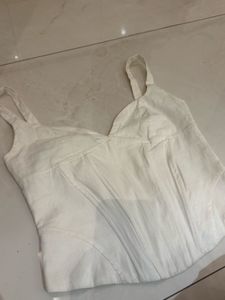 Zara White Corset Top