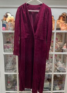 Vintage Velvet Wrap Dress