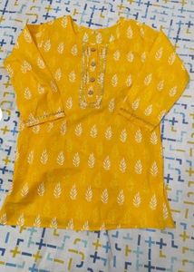 Short Yellow Kurti