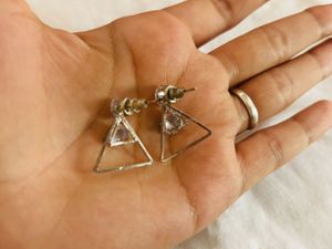Geometric Crystal Drop Earrings