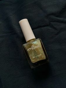 Shimmery Amber Gold Glitter Nail Polish