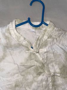 Tie-Dye Mandarin Collar