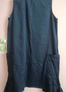 Navy Blue Sleeveless Tunic/Kurti