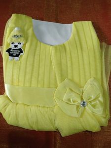Yellow Party Dress with Bow frock