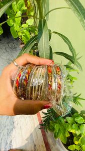 metal and colorful bangles