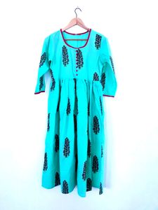 Mint Green Printed Kurta (Women's)