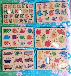 Webby Wooden Puzzle Bundle of 7