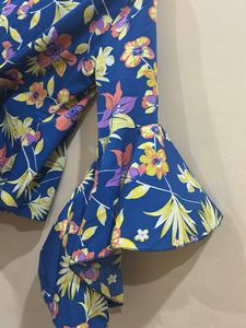 Floral print Navy blue top Women