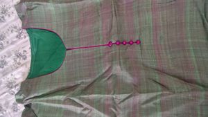 pure tusser silk semi stiched Kurta for Women