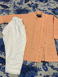 Peach Colour Kurta Pajama