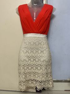 Pintrest Red &amp; Lace Party Dress