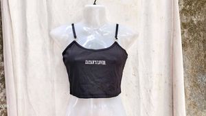 19238. Black Crop Top "Satan's Lover"