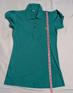 Teal Polo T-Shirt with Logo