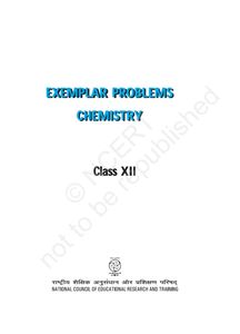 Chemistry Exemplar Problems Class XII