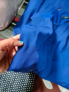Elegant Blue Sleeveless Dress