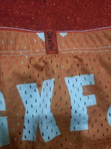 Orange Mesh Shorts