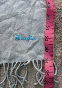 Light Blue Scarf with Tassels