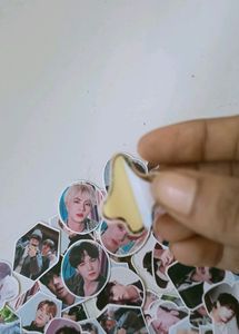 25 BTS stickers &amp; 1 bagcharm