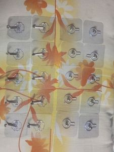 Multipurpose Sticking Hooks Transparent