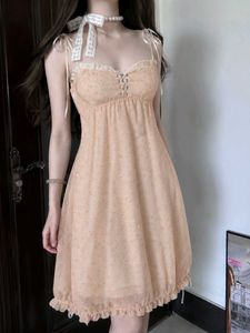 ♡ Coquette babydoll cute peachie lace dress ♡
