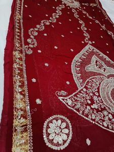 🇳🇿💫🎀 Y2K Stunning Embroidered Maroon Saree