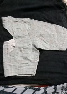 Black And White Gray Blouse