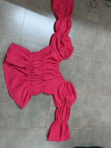 elastic peplum top