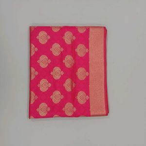 new Vibrant Pink Saree  with blouse piece