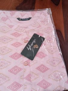 44 Size Butterfly Pink Geometric Print Top