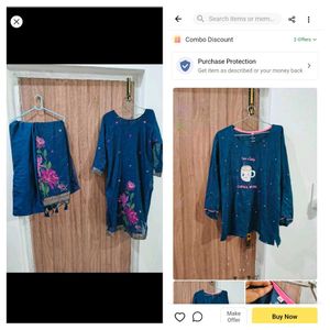 Beautiful Blue Printed Kurta Set