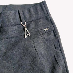 Stylish brown Black Formal Straight-Leg Trousers
