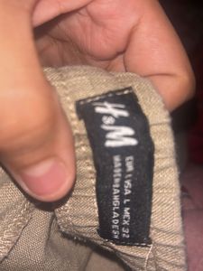 Men's Beige Linen Pants