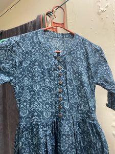 Stylish Blue Printed Kurta
