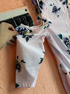 Light Pink Floral colour jumpsuit