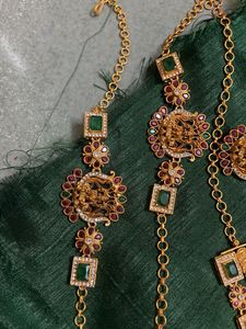 South Indian bridal set copper polish (Geru shade)