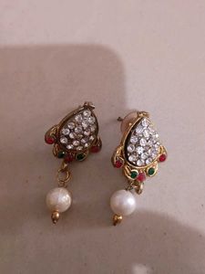 Embellished Round Earrings