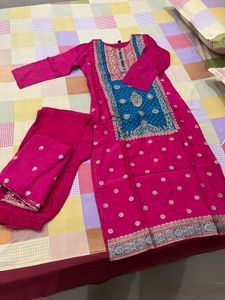 Pink Silk Suit Set M(38)