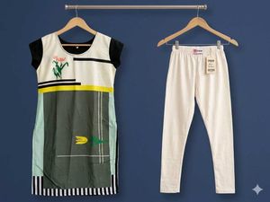 Stylish Printed Kurta with Pants Set