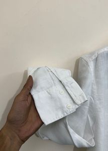 Men's Classic White Linen Shirt