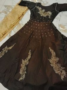 Elegant Dark Brown Gown