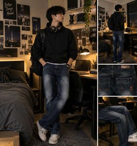 Stylish Dark Wash Relaxed Fit Jeans